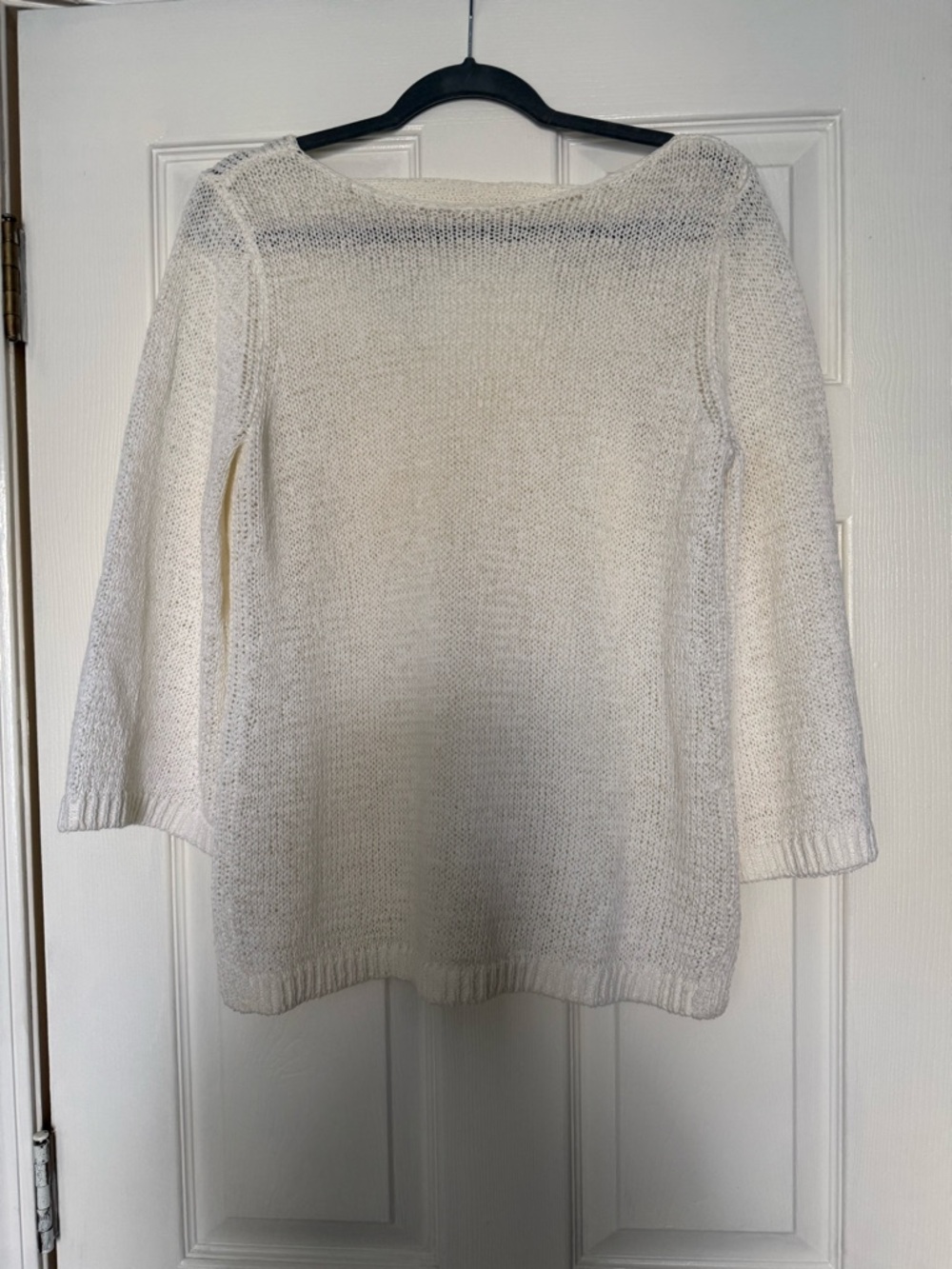 LOFT Cream Lightweight Knit Sweater